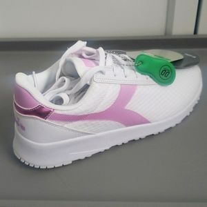 Diadora Women’s Tennis Shoes Pink White UK-5.5 US-7.5